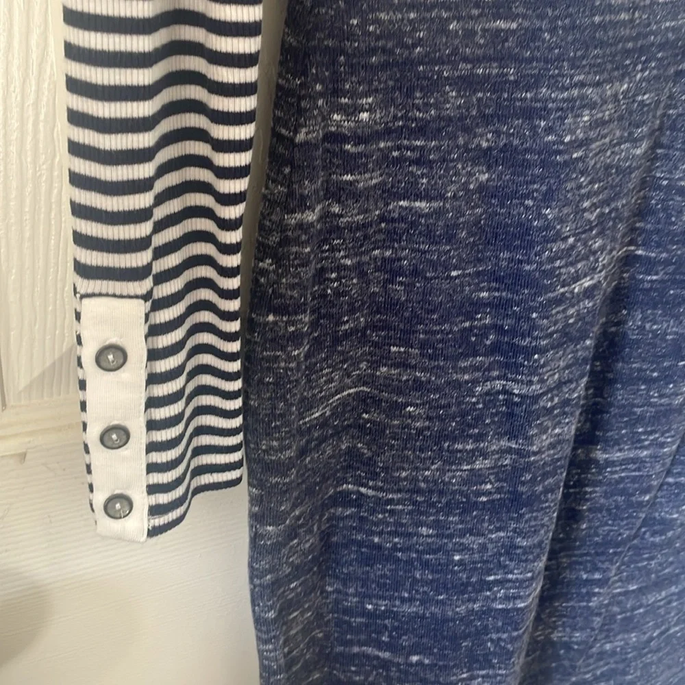 Dolan Mixed Stripe Long Sleeve Dress Size XS New With Tags Navy white Nautical